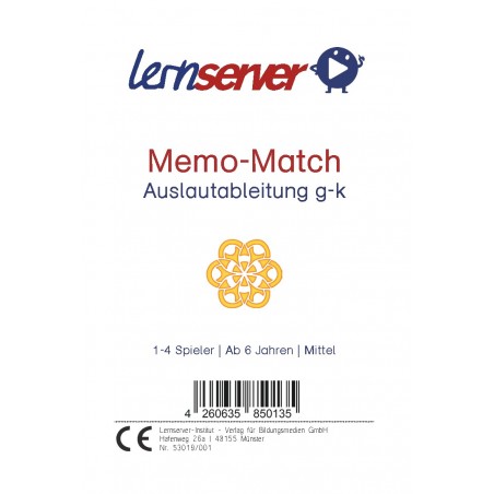 Spiel zur Auslautableitung g-k, mittel