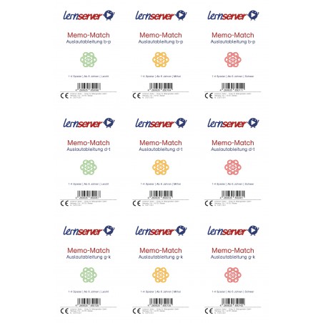 Spiele-Set Auslautableitung g-k, b-p, g-k