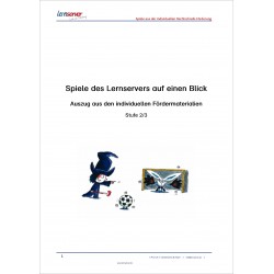 Spiele des Lernservers auf einen Blick - Stufe 2/3
